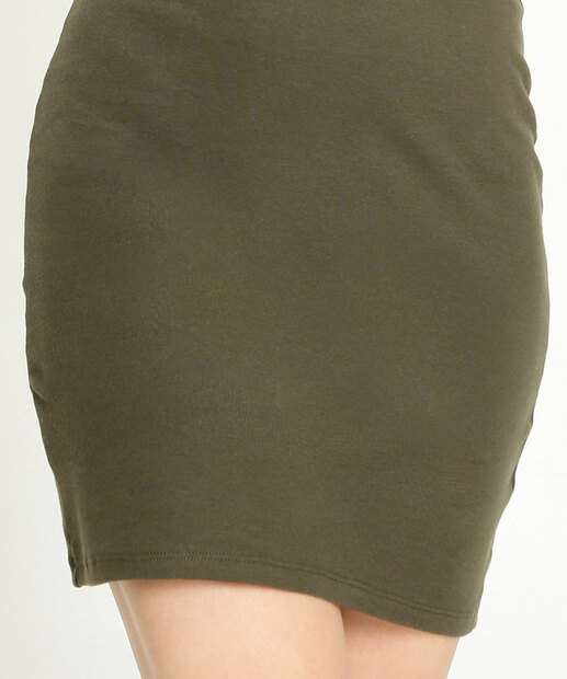 Vestido Feminino Gola Alta Manga Curta Marisa