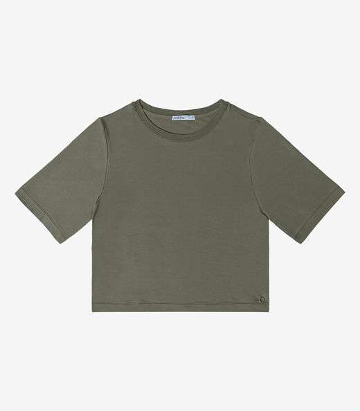 Blusa Feminina Manga Curta em Molecotton Endless Verde