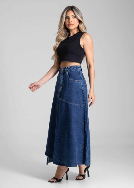 Saia Jeans Sawary Midi - 282251