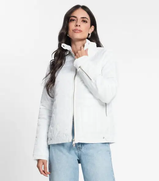 Jaqueta Feminina Em Microfibra Endless Branco
