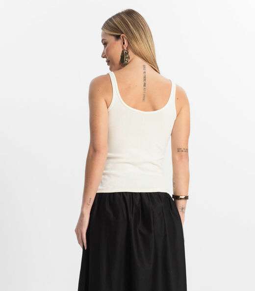 Blusa De Alca Básica Feminina Rovitex Bege