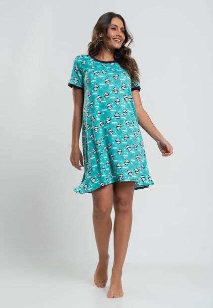 Image_Camisola Manga Curta Panda Malha Verde Salvatore Fashion