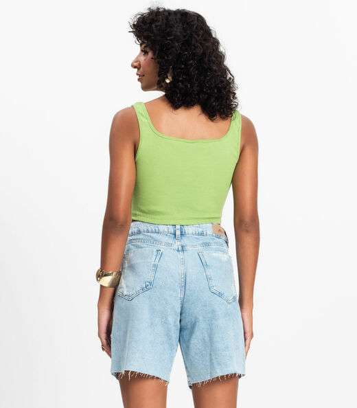 Top Básico Feminino em Ribana Rovitex Verde