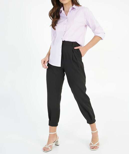 Camisa Feminina Básica Manga Longa Marisa