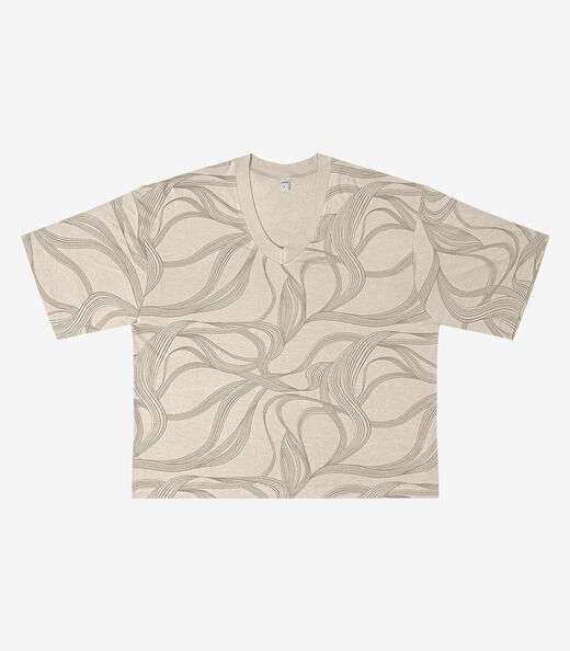 Blusa Feminina em Viscotorcion Rovitex Bege