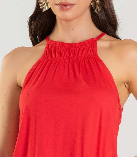 Blusa Feminina de Alça Infinita Cor Vermelho