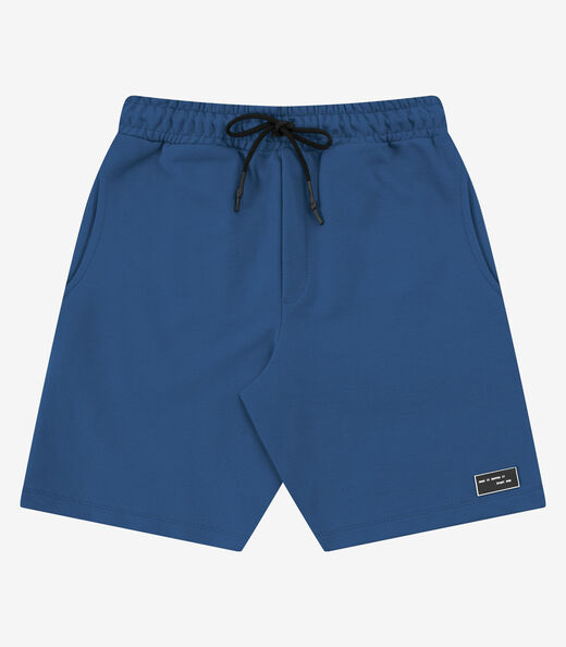 Image_Bermuda Masculina Moletom Sarjado Com Bolso Minty Azul