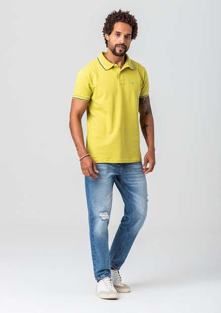 Camiseta Polo Rock e Soda Masculina