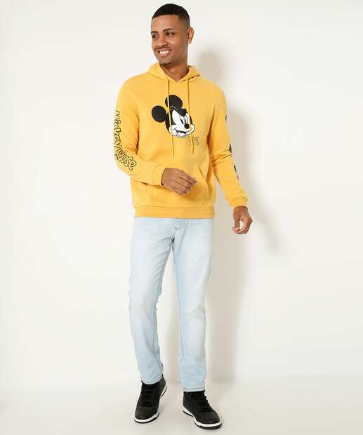Blusão Masculino Moletom Flanelado Mickey Disney 