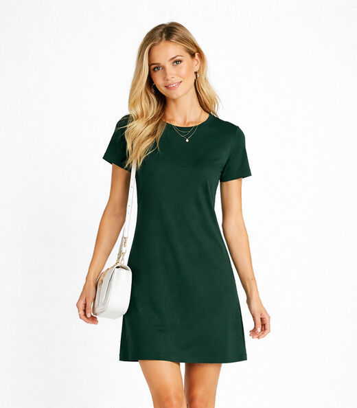 Image_Vestido Feminino Curto Com Manga Infinita Cor Verde