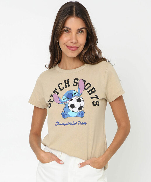Image_Blusa Feminina Estampa Stitch Manga Curta Disney Cinza