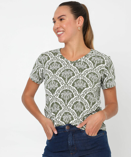 Image_Blusa Feminina Estampada Manga Curta Marisa Off White