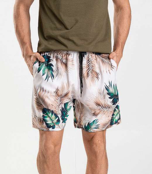 Bermuda Masculina De Microfibra Long Bong Bege