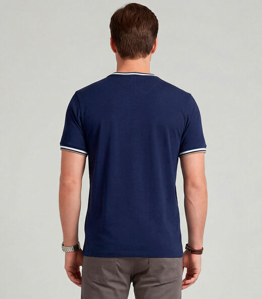 Camiseta Masculina Cotton e Retilinea Diametro Azul