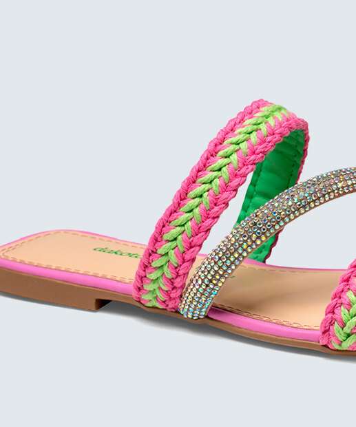 Rasteirinha Feminina Trançada Dakota