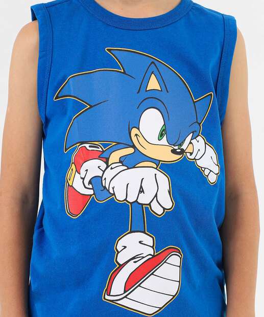 Regata Infantil Sonic Tam 4 a 10 Azul