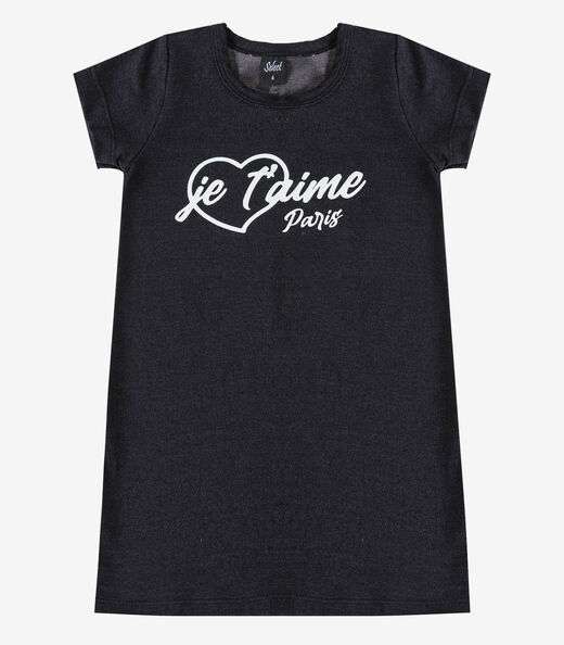 Image_Vestido Feminino Infantil em Molecotton Select Cinza