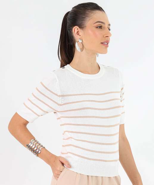 Image_Blusa Feminina Tricô Listrado Marisa Off White