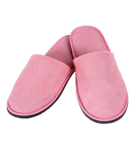 Pantufa Feminina Atoalhada Bene Casa Rosa