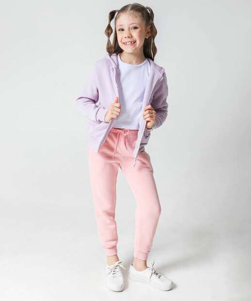 Blusa Infantil Manga Curta Canelada Tam 4 a 10