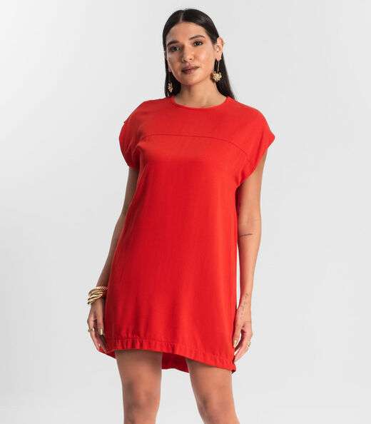 Vestido Curto Feminino Rovitex Laranja