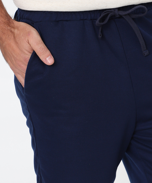 Bermuda Masculina Moletom Marisa Azul