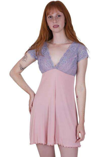 Camisola Liz Microfibra Concept Lingerie Rosa