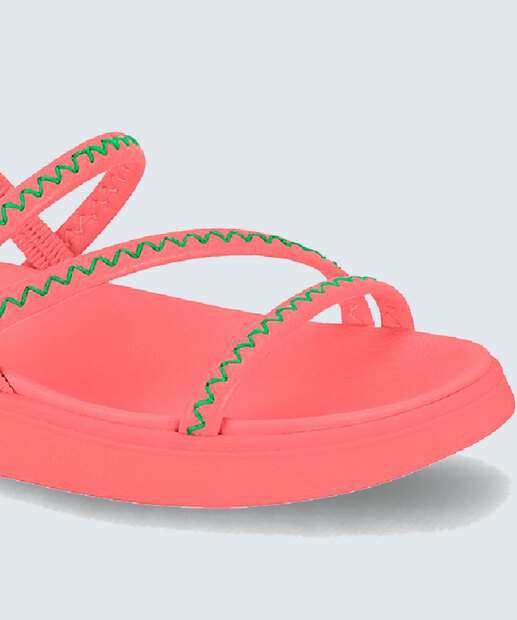 Sandália Flatform Feminina Tiras Moleca