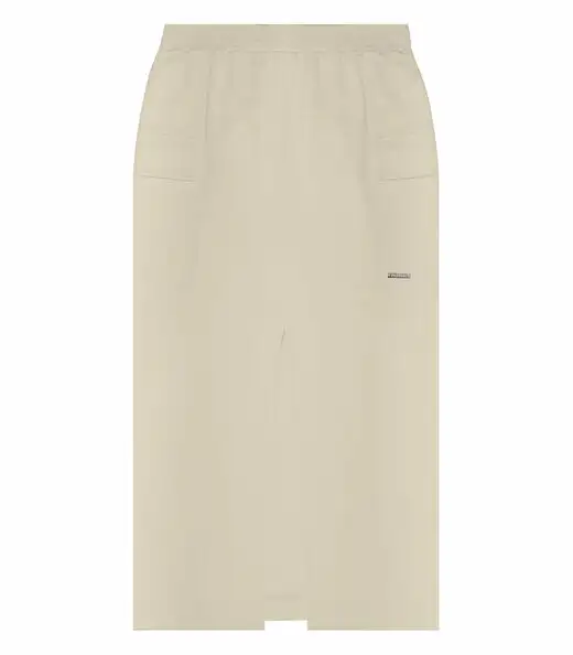 Saia Midi Cargo Feminino Rovitex Bege