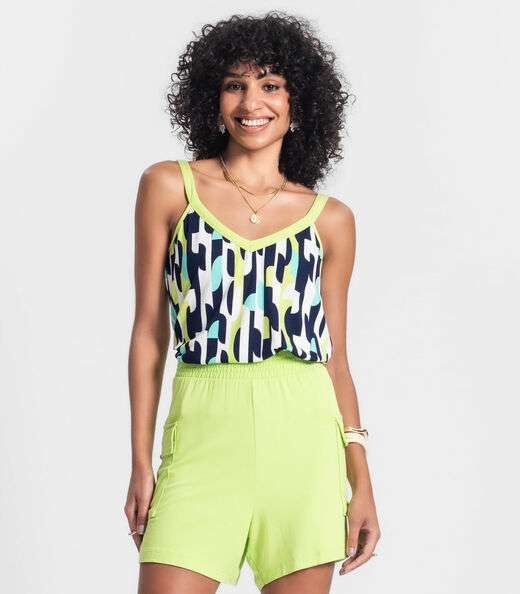 Regata Feminina Estampa Rovitex Verde