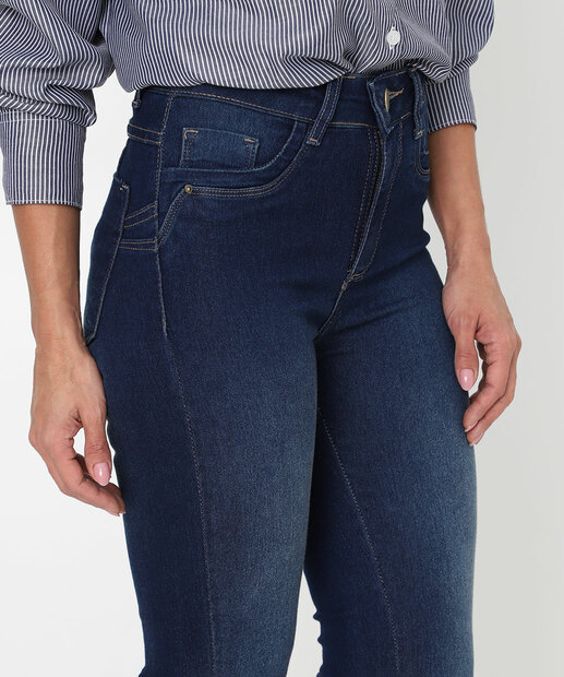 Calça Jeans Skinny Feminina Push Up Sawary Azul