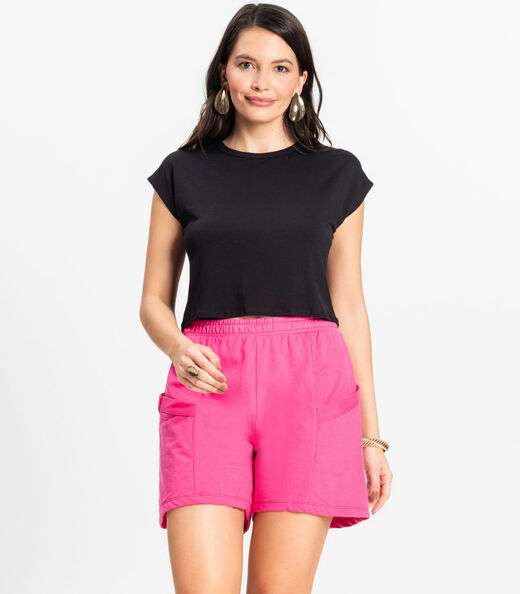 Blusa Básica Feminina Viscotorcion Rovitex Preto