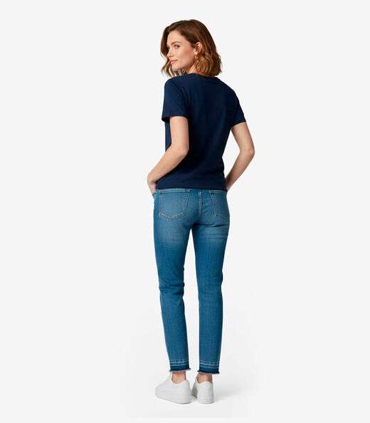 Blusa Feminina Manga Curta Infinita Cor Azul