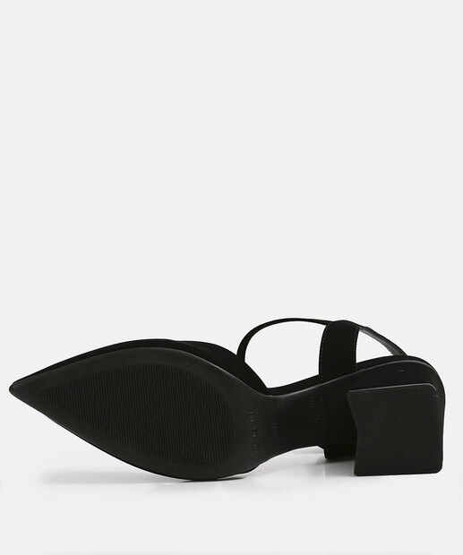 Scarpin Feminino Bico Fino Salto Grosso Bebecê 