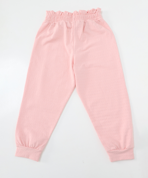 Calça Infantil Clochard Textura Marisa Tam 1 a 3 Rosa