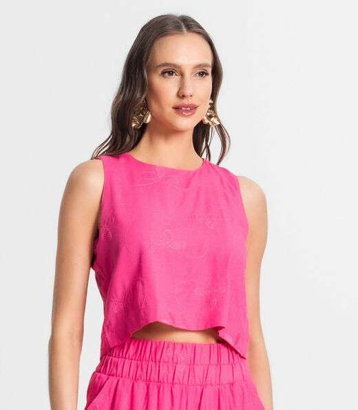 Regata De Linho Feminina Endless Rosa