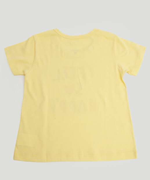 Camiseta Infantil Estampa Frase Manga Curta Marisa Tam 4 a 10