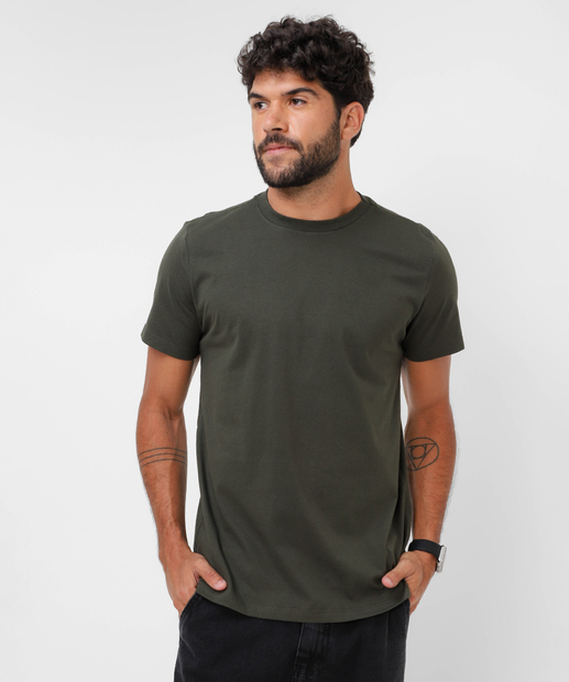 Image_Camiseta Masculina Básica Manga Curta Marisa Verde