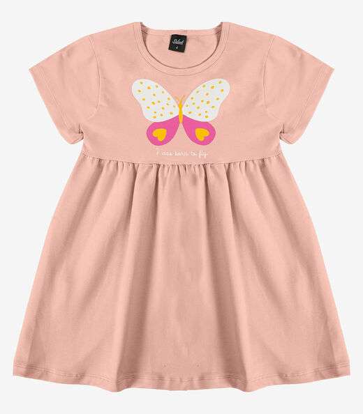 Image_Vestido Infantil em Molecotton Select Rosa