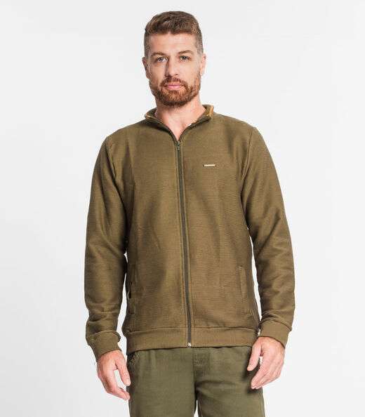 Jaqueta Masculina Em Moletom Diametro Verde