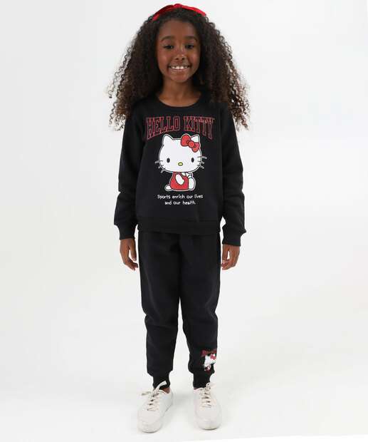 Image_Conjunto Infantil Moletom Hello Kitty Tam 4 a 10 Preto