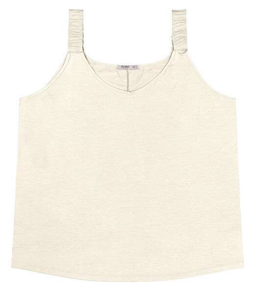 Blusa De Alça Feminina Plus Size Secret Glam Bege