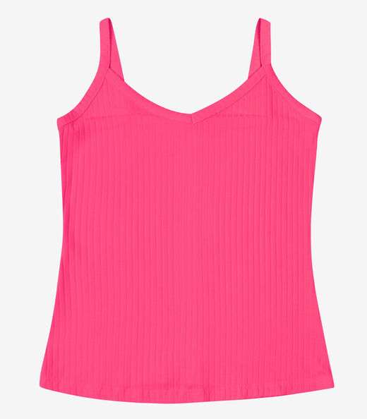 Blusa Básica de Alça Feminina Rovitex Rosa