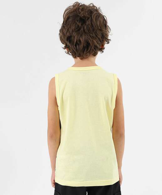 Regata Infantil Sonic Tam 4 a 10 Amarelo