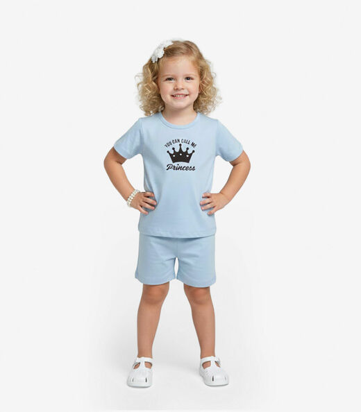 Conjunto Infantil Blusa com Shorts Select Azul