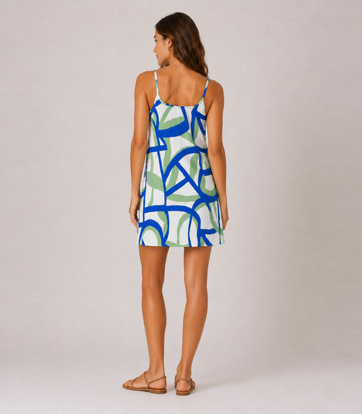 Vestido Estampado Rovitex Bege