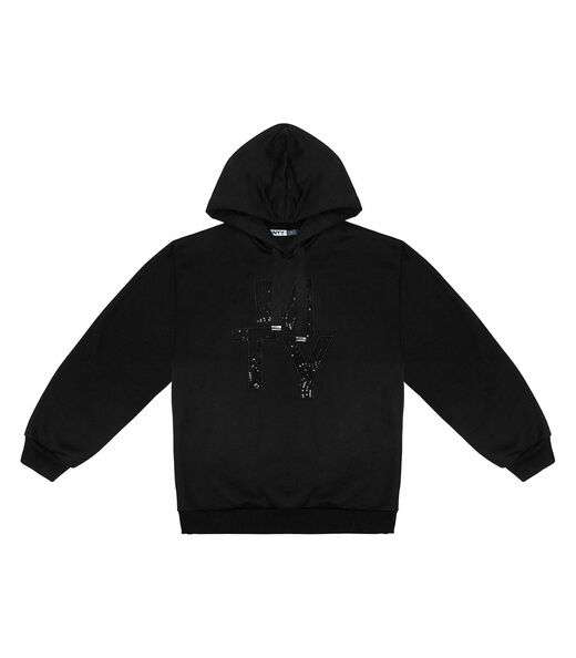 Moletom Juvenil Feminino Com Capuz Minty Preto