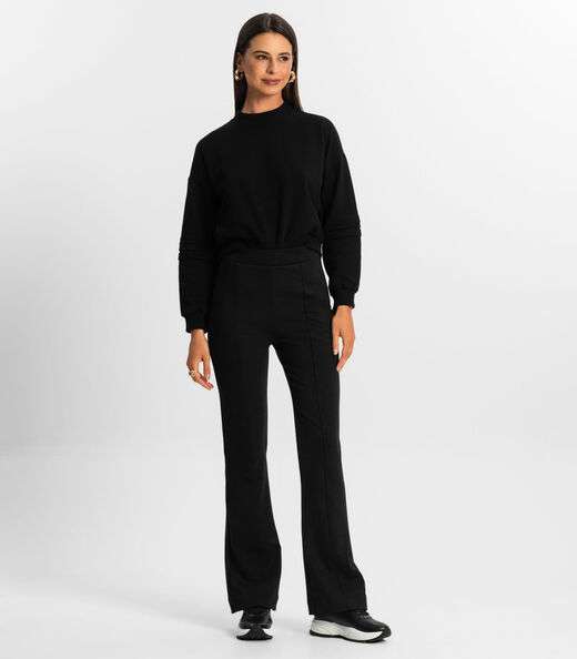 Calça Feminina  Boot Cut Rovitex Preto