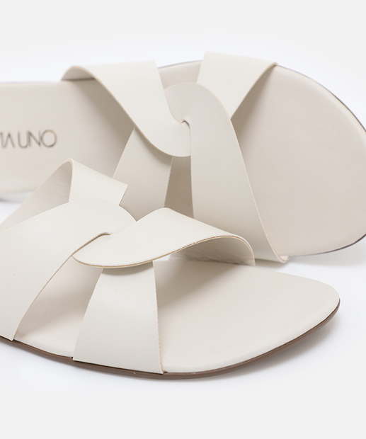 Rasteirinha Feminina Via Uno Off White