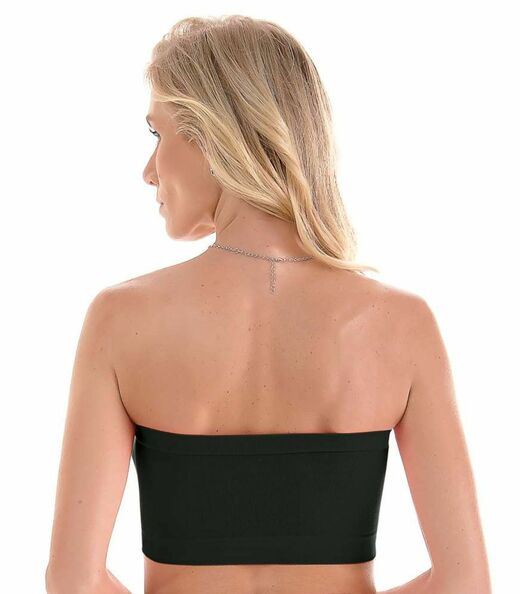 Top Faixa Bojo Removível Sem Costura Zee Rucci Preto